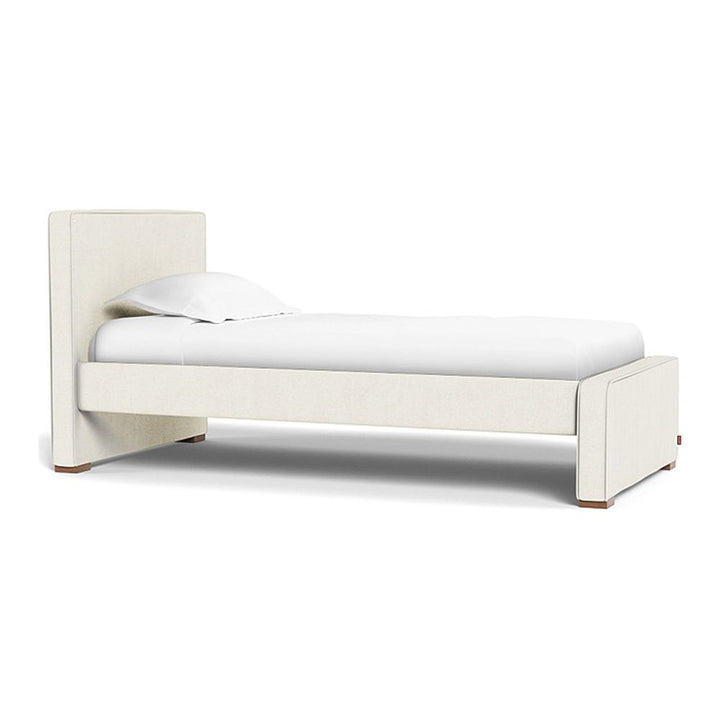 Monte Design Dorma Twin Bed Walnut Ivory Boucle Low (17 inch)