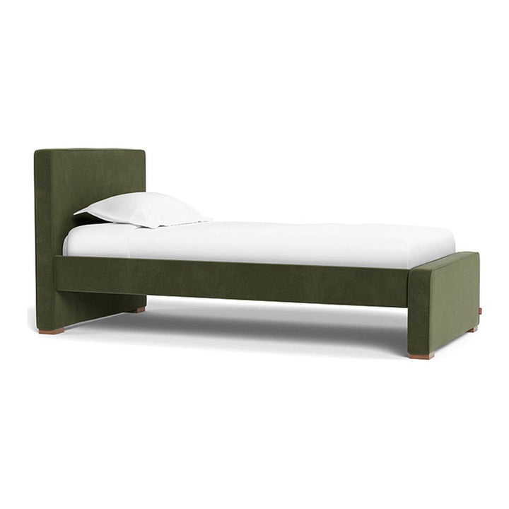 Monte Design Dorma Twin Bed Walnut Moss Green Low (17 inch)