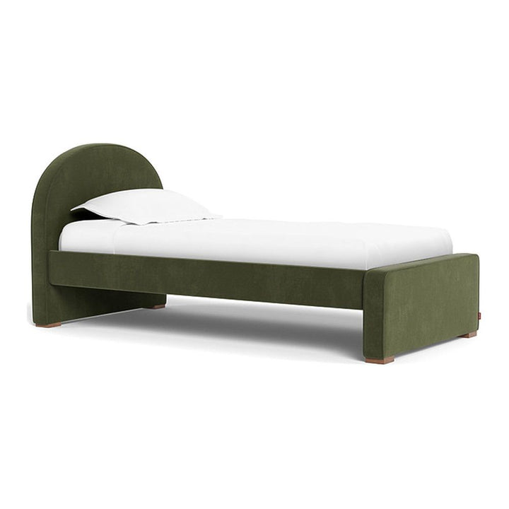 Monte Design Luna Full-Sized Bed Walnut Moss Green