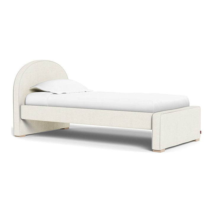 Monte Design Luna Twin Bed Maple Ivory Boucle Low (17 inch)