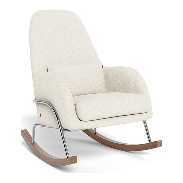 Monte Design Jackson Rocker Chrome Ivory Boucle