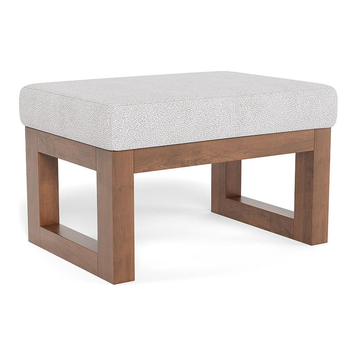 Monte Design Joya Ottoman Walnut Dove Grey Boucle