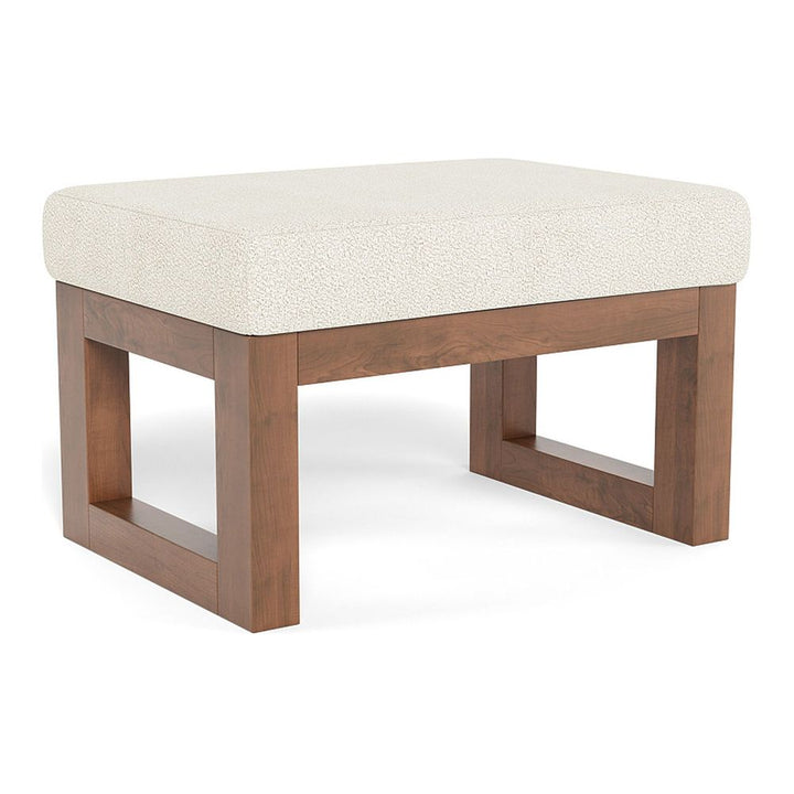 Monte Design Joya Ottoman Walnut Ivory Boucle