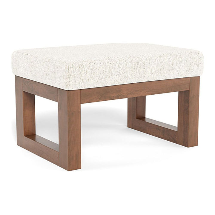 Monte Design Joya Ottoman Walnut White Sheepskin