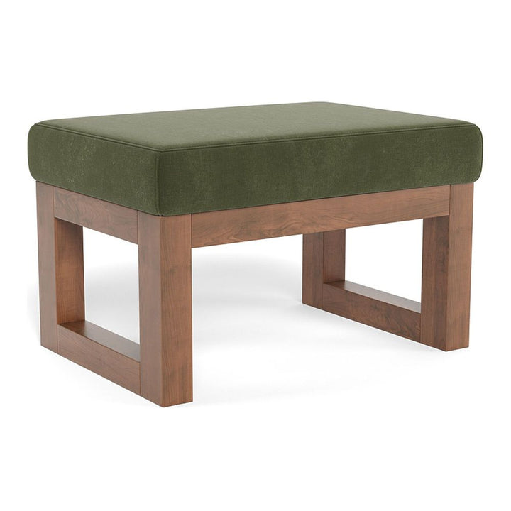 Monte Design Joya Ottoman Walnut Moss Green