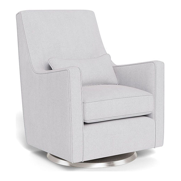 Monte Design Luca Glider Stainless Steel Swivel Dove Grey Boucle