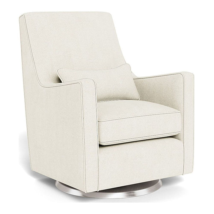 Monte Design Luca Glider Stainless Steel Swivel Ivory Boucle