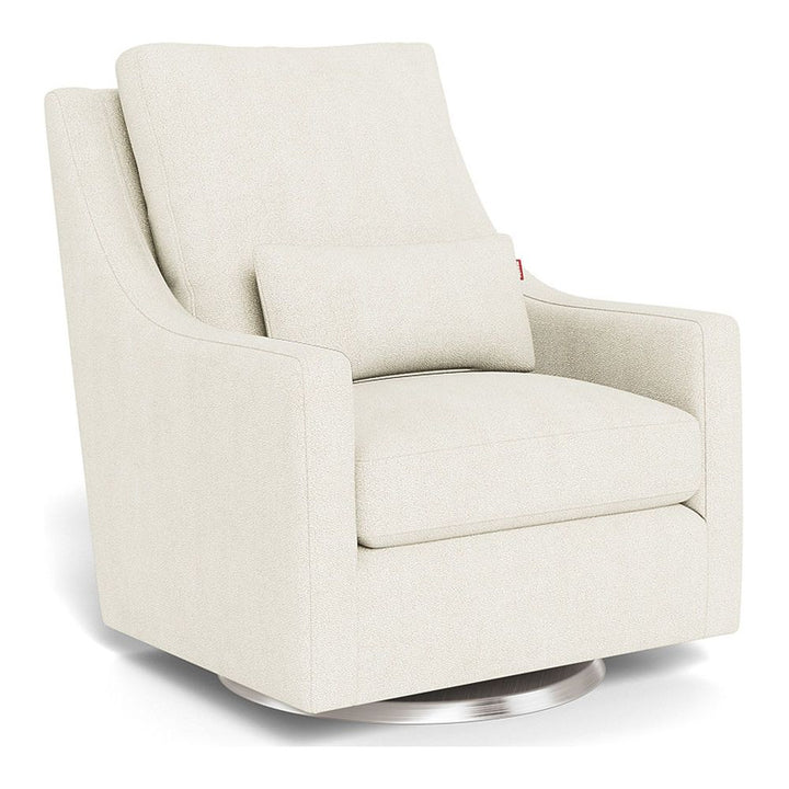 Monte Design Vera Glider Stainless Steel Swivel Ivory Boucle