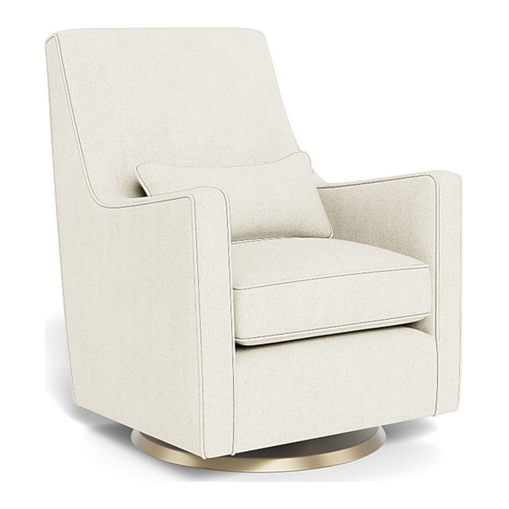 Monte Design Luca Glider Gold Swivel Ivory Boucle