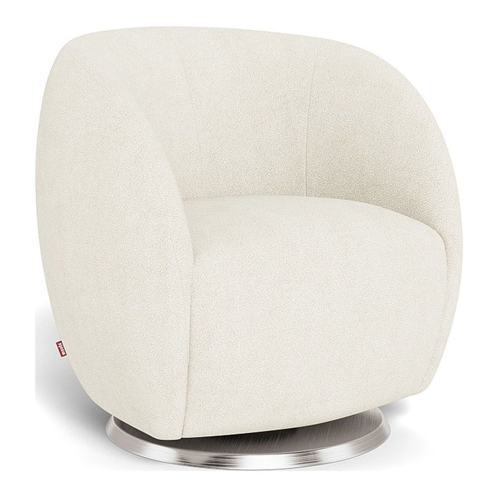 Monte Design Gem Glider Stainless Steel Swivel Ivory Boucle