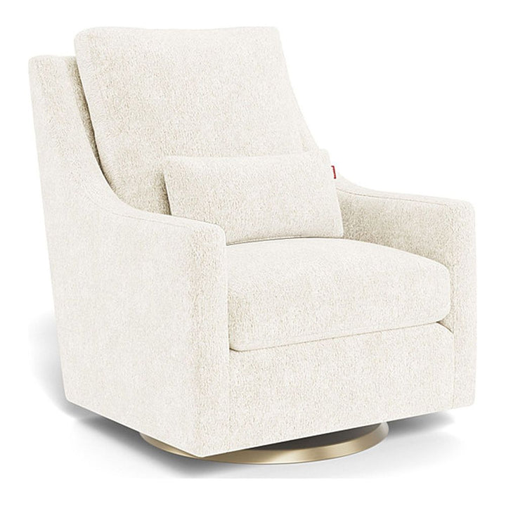 Monte Design Vera Glider Gold Swivel White Sheepskin