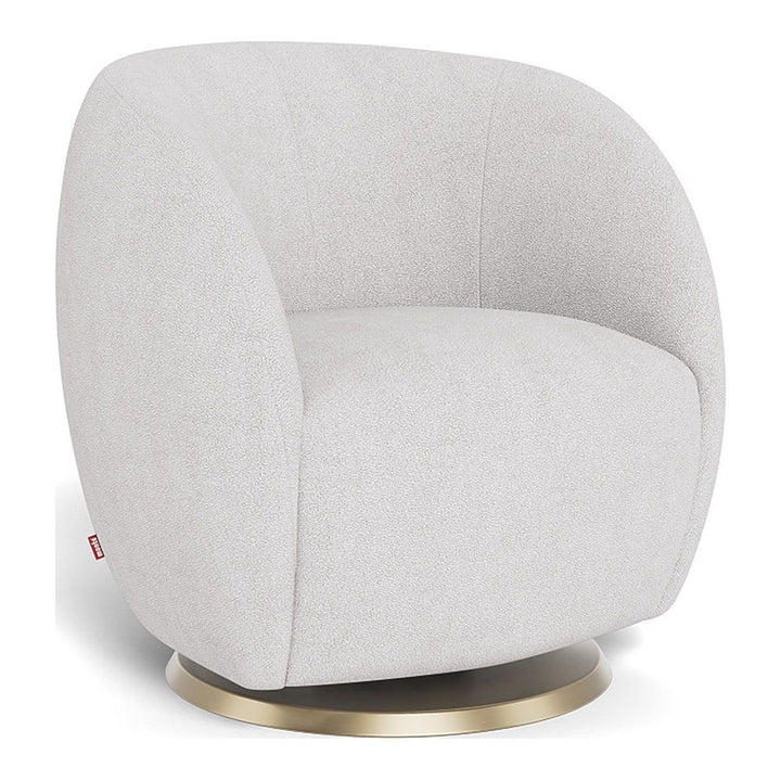 Monte Design Gem Glider Gold Swivel Dove Grey Boucle