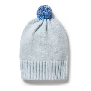 Wilson+Frenchy Knitted Hat Bluebell 0-3 Months