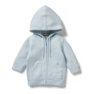 Wilson+Frenchy Knitted Zipped Jacket Bluebell 0-3 Months