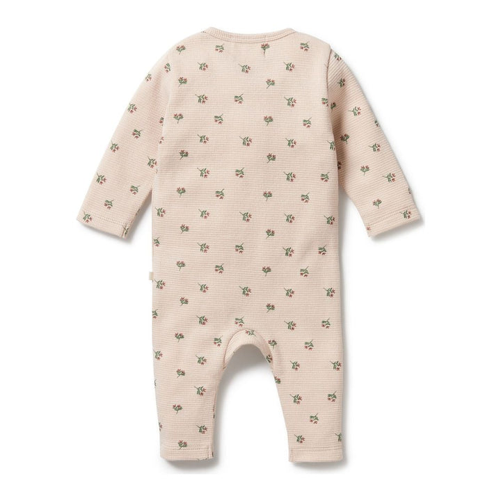 Wilson+Frenchy Organic Waffle Ruffle Zipsuit