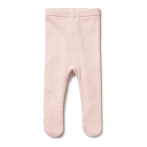 Wilson+Frenchy Knitted Legging with Feet Pink Newborn