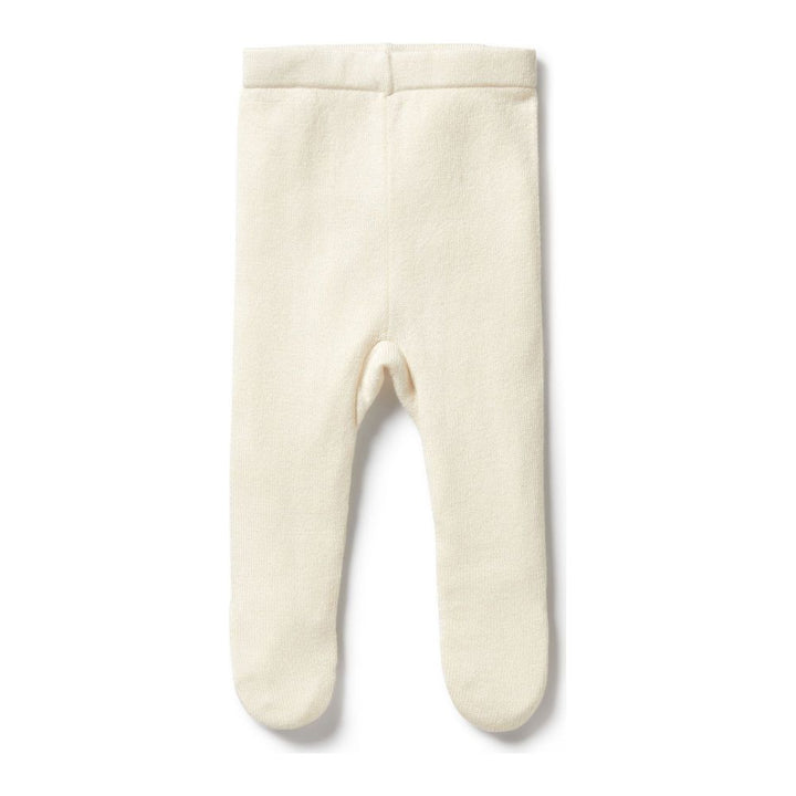 Wilson+Frenchy Knitted Legging with Feet Ecru Newborn