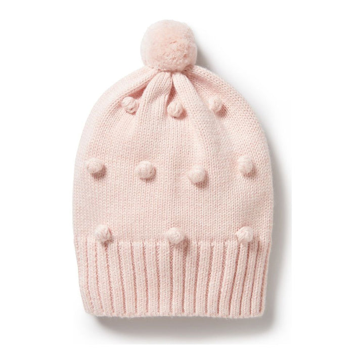 Wilson+Frenchy Knitted Hat Pink 3-6 Months