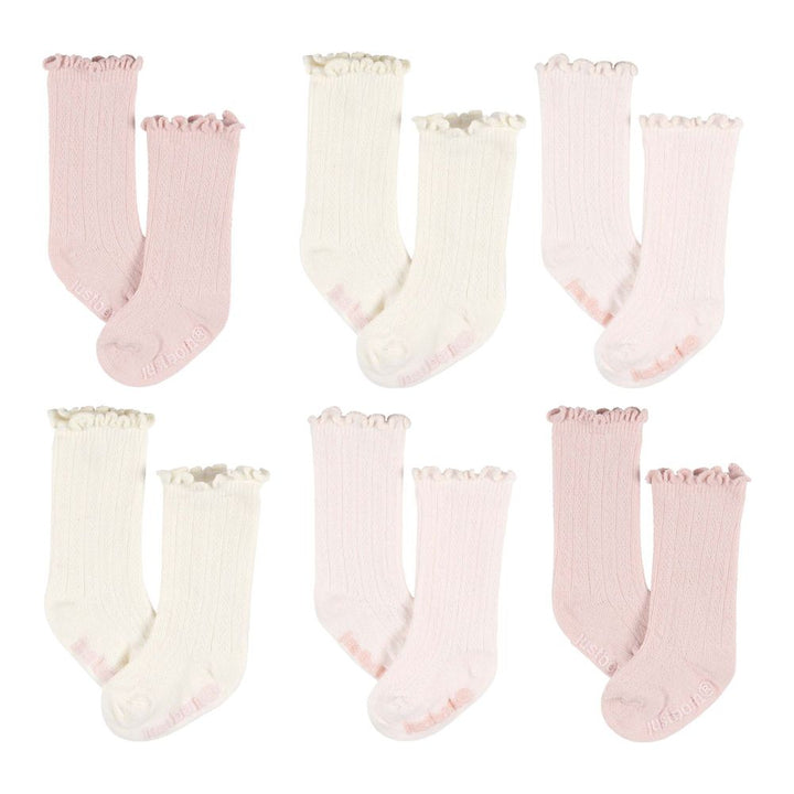 Just Born 6-Pack Baby Socks Pink