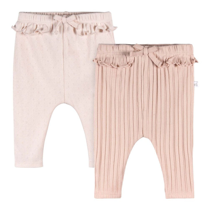 Just Born 2-Pack Cotton Pants Pink 0-3 Months