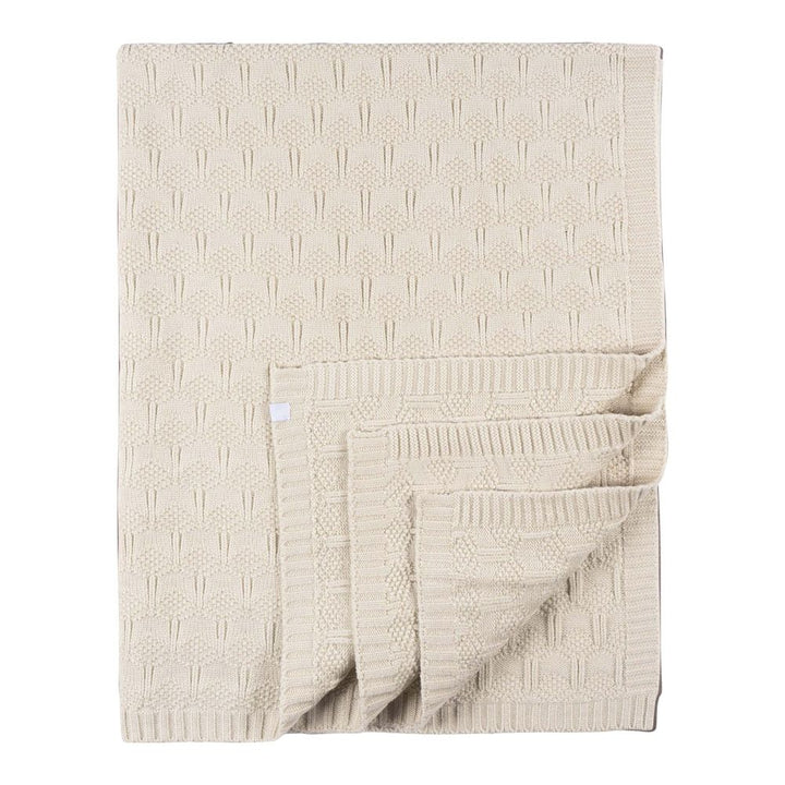 Just Born Bamboo Sweater Knit Blanket Tan