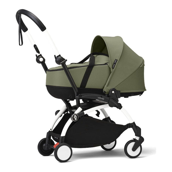 Stokke YOYO2 0+ Stroller - Olive with White Frame (90544) (Floor Model) Default Title