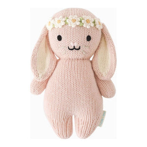 Cuddle+Kind Baby Animals Collection Plush Toy Baby Bunny (Rose with Ivory Floral Crown)