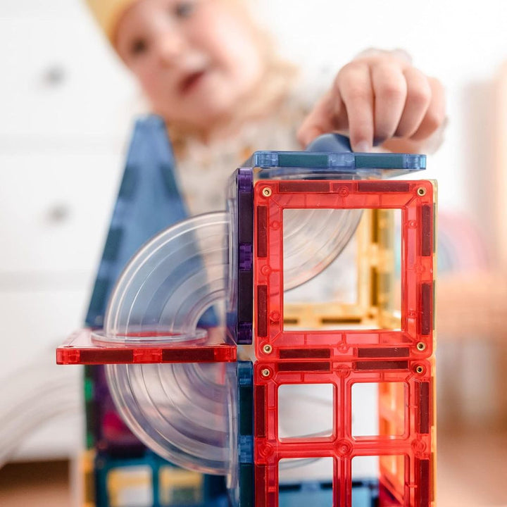 Connetix 92-piece Magnetic Tiles Ball Run Pack - Rainbow