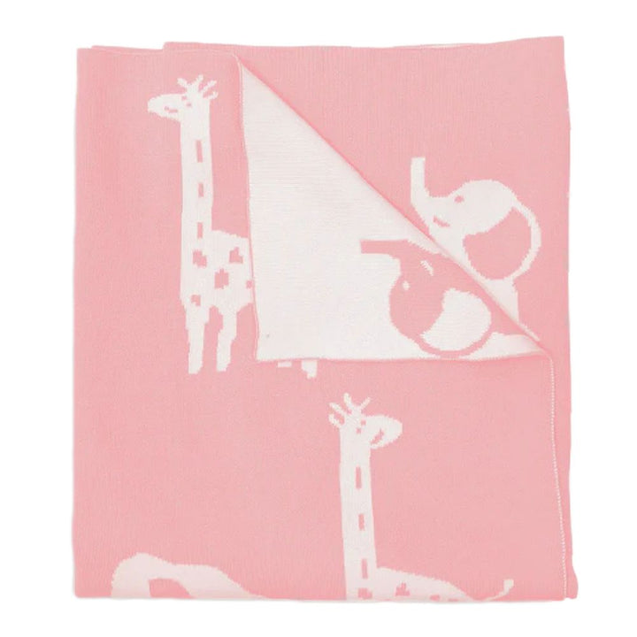 Piccolo Bambino Jacquard Reversible Blanket Pink