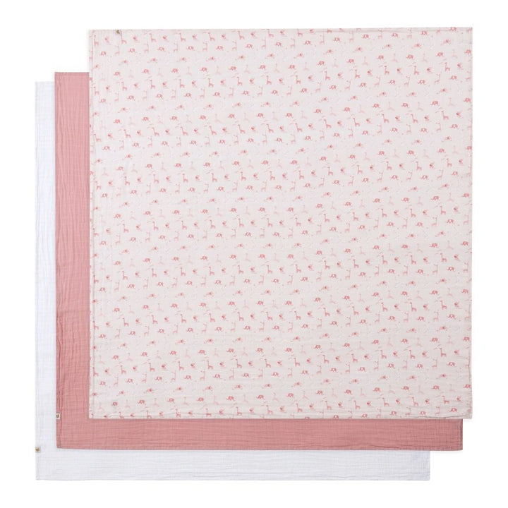 Piccolo Bambino 3-Pack Muslin Swaddles Pink