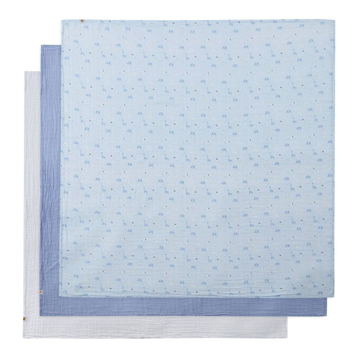 Piccolo Bambino 3-Pack Muslin Swaddles Blue