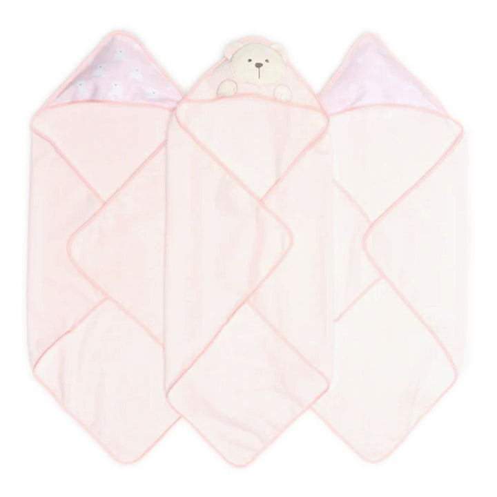 Piccolo Bambino 3-Pack Hooded Towels Pink