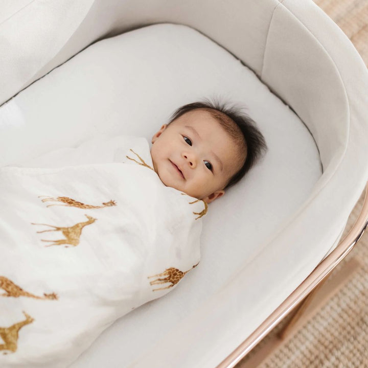 Lil North European Flax Linen Bassinet Sheet