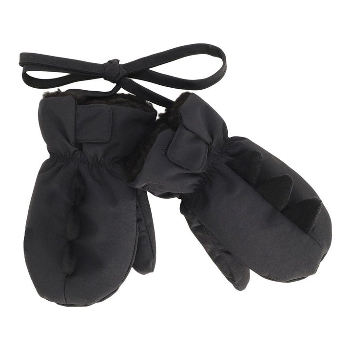 Calikids Dino Mittens with Cord XL Black