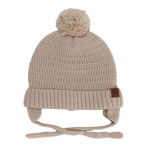 Calikids Cashmere-Feel Knit Winter Hat S Beige