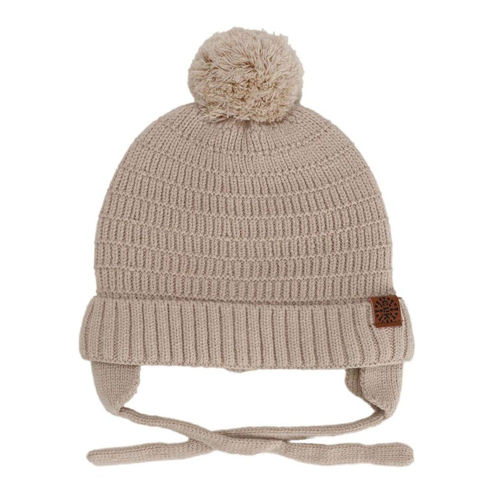 Calikids Cashmere-Feel Knit Winter Hat S Beige