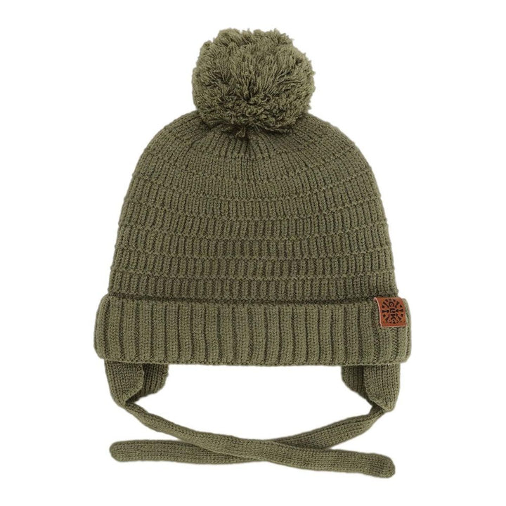 Calikids Cashmere-Feel Knit Winter Hat S Olive