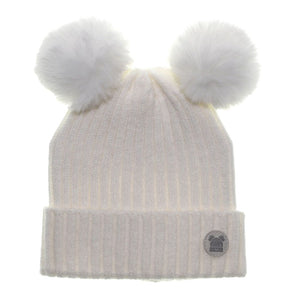 Calikids Cashmere-Feel Knit Newborn Winter Hat Cream (Discontinued)