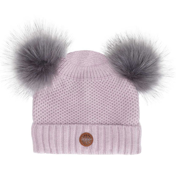 Calikids Cashmere-Feel Soft Touch Pom Pom Winter Hat Infant (9-24 Months) Lilac