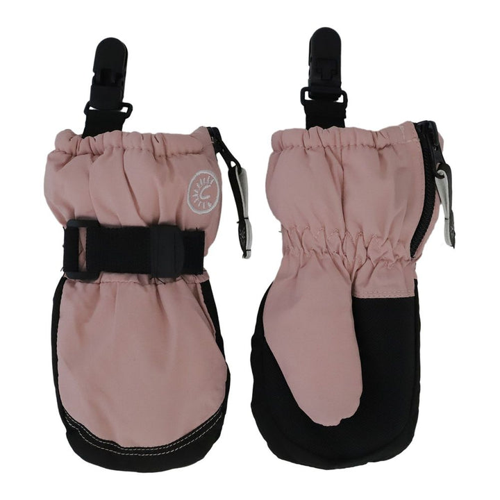 Calikids Waterproof Winter Mittens with Cuff Clips M Rose