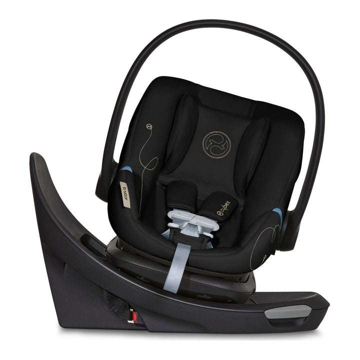 CYBEX Aton G Swivel Infant Car Seat with SensorSafe Moon Black