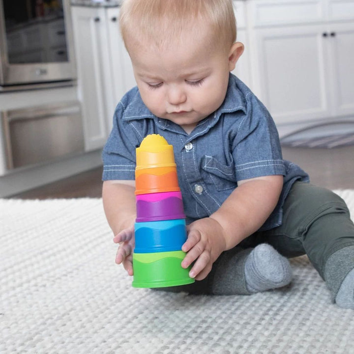 Fat Brain Toys Dimpl Stack Sensory Infant Toy