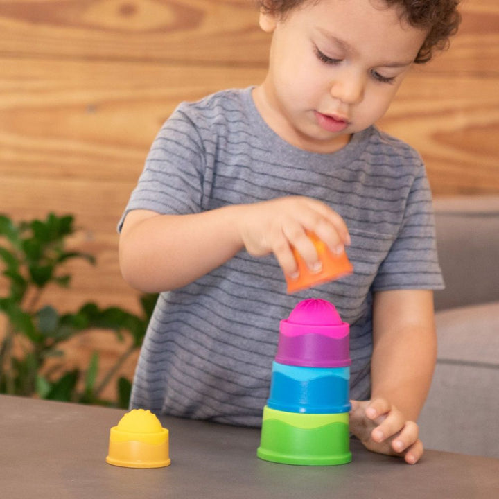 Fat Brain Toys Dimpl Stack Sensory Infant Toy