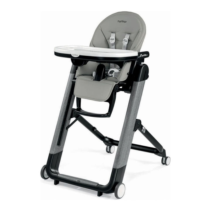 Peg Perego Siesta Ambiance High Chair with Eco Leather/Wood Look - Grey (91061) (Open Box) Default Title