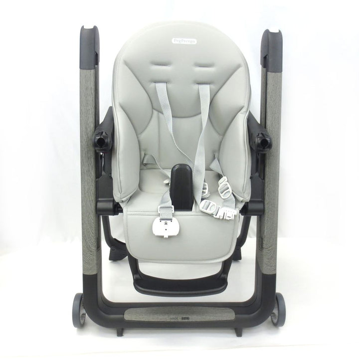 Peg Perego Siesta Ambiance High Chair with Eco Leather/Wood Look - Grey (91061) (Open Box)