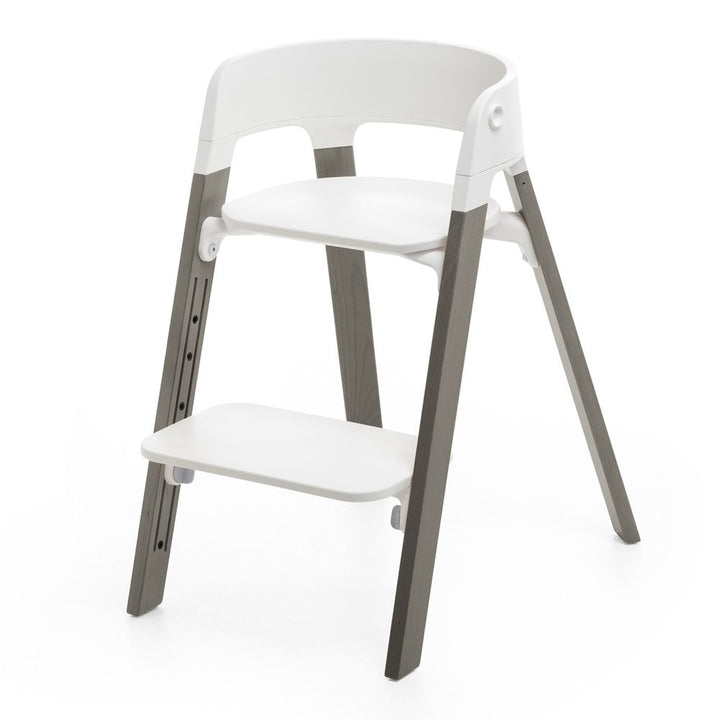 Stokke Steps Chair - White / Hazy Grey (91087) (Open Box) Default Title