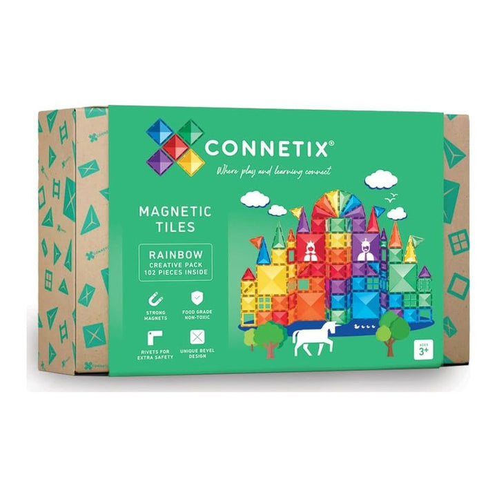 Connetix 102-Piece Magnetic Tiles Creative Pack - Rainbow Default Title