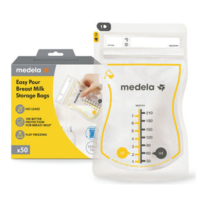 Medela Easy Pour Disposable Breast Milk Storage Bags 50 Count