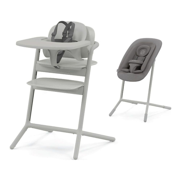 CYBEX Lemo 4-in-1 High Chair with Bouncer Nest Set Suede Grey