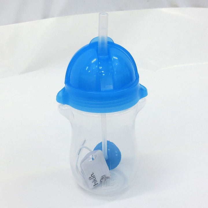 Munchkin Any Angle Click Lock Weighted Straw Trainer Cup - Blue (10 oz) (91287) (Open Box)